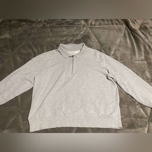 Grey half zipper sweatshirt